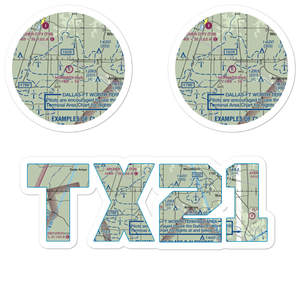 Hornady Ranch Airport (TX21) VFR Sectional Sticker Pack