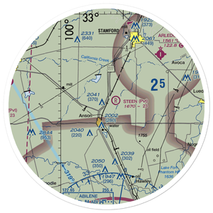 Steen Airport (TX20) VFR Sectional Sticker (30 mile)