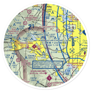 Beggs Ranch/Aledo/ Airport (TX15) VFR Sectional Sticker (30 mile)