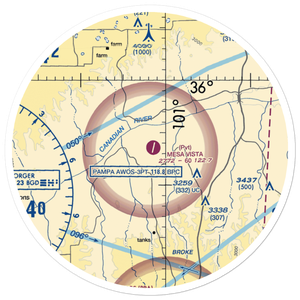 Mesa Vista Ranch Airport (TX13) VFR Sectional Sticker (30 mile)