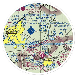 Cunningham Airpark (TX09) VFR Sectional Sticker (20 mile)