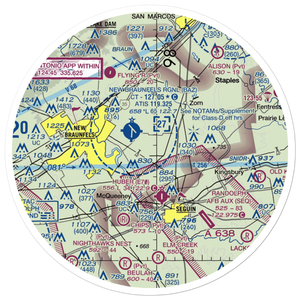 Cunningham Airpark (TX09) VFR Sectional Sticker (30 mile)