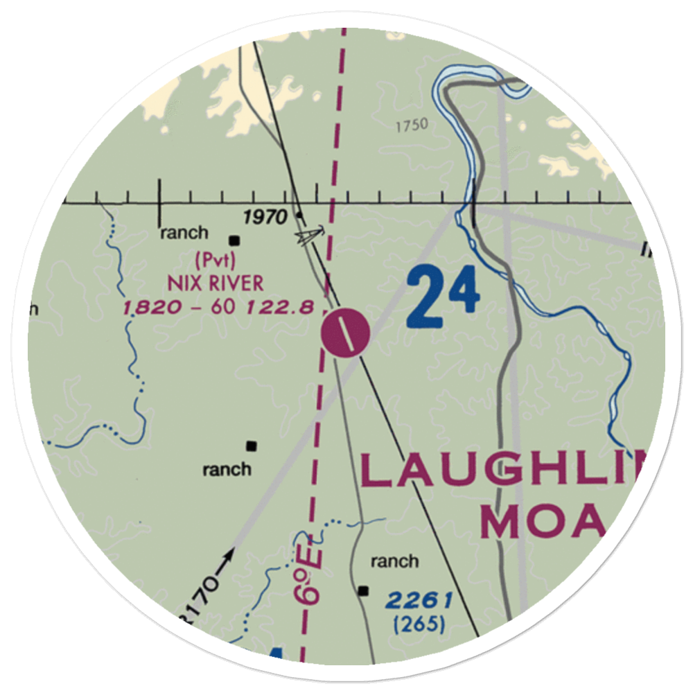 Nix River Ranch Strip (TX07) VFR Sectional Sticker (20 mile) 
