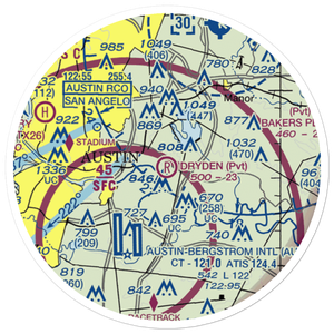 Dryden Airport (TX05) VFR Sectional Sticker (20 mile)