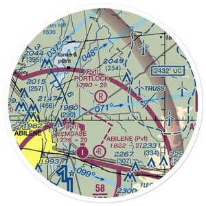Portlock Airfield (TX02) VFR Sectional Sticker (20 mile)