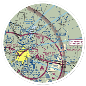 Portlock Airfield (TX02) VFR Sectional Sticker (30 mile)