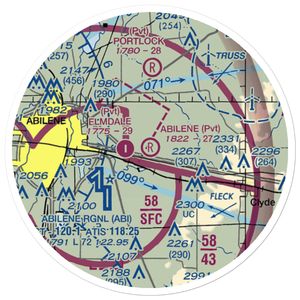 Abilene Executive Airpark (TX00) VFR Sectional Sticker (20 mile)