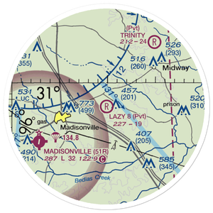 Lazy 8 Flying Ranch Airport (TT20) VFR Sectional Sticker (20 mile)
