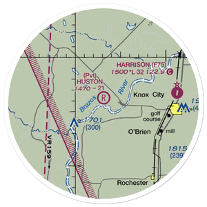 Hutson Ranch Airport (TT10) VFR Sectional Sticker (20 mile)