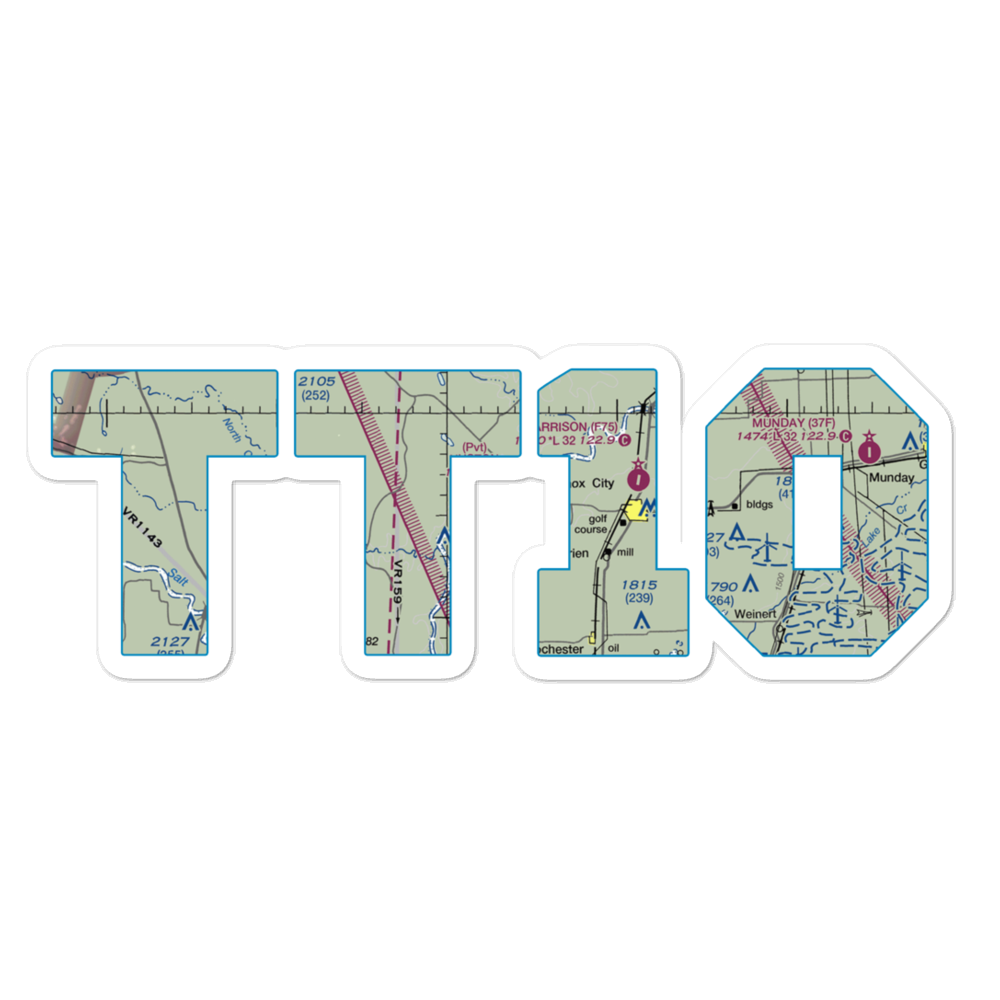 Hutson Ranch Airport (TT10) VFR Sectional Sticker 