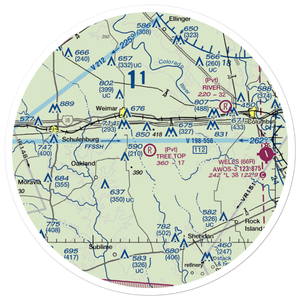 Tree Top Air Airport (TT00) VFR Sectional Sticker (30 mile)