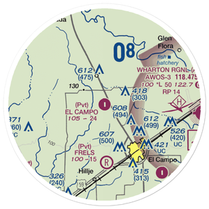 El Campo Airpark (TS96) VFR Sectional Sticker (20 mile)