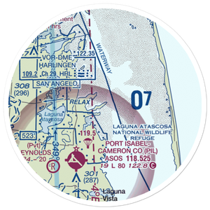 Rancho Buena Vista Airport (TS94) VFR Sectional Sticker (20 mile)