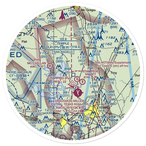 Little Peach Airport (TS92) VFR Sectional Sticker (30 mile)
