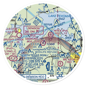 Diamond J Airport (TS85) VFR Sectional Sticker (20 mile)