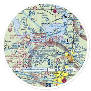 Diamond J Airport (TS85) VFR Sectional Sticker (30 mile)