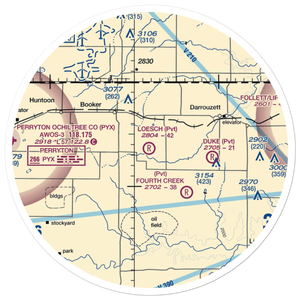 Loesch Ranch Airport (TS78) VFR Sectional Sticker (30 mile)