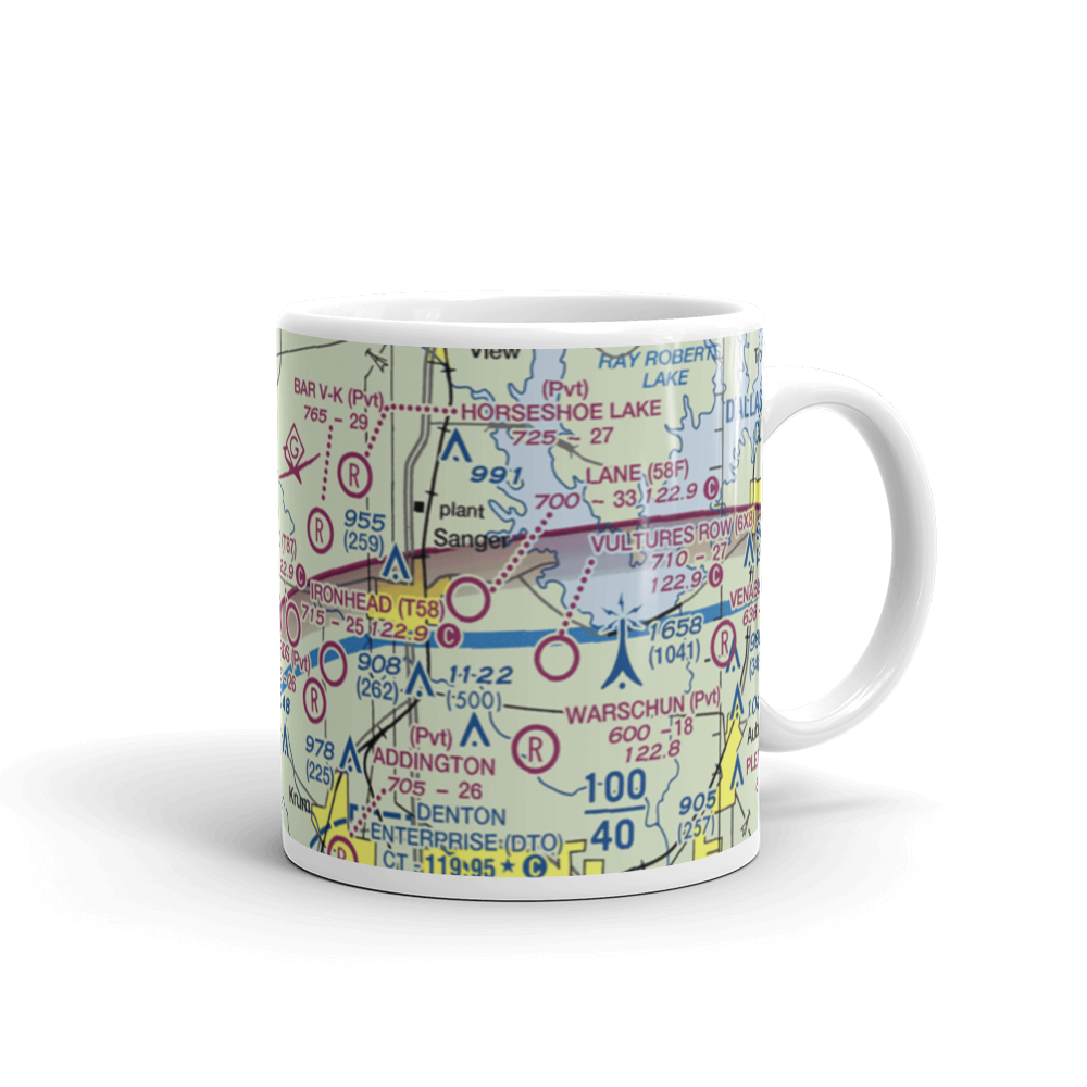 Glass Airport (TS74) VFR Sectional  Mug 