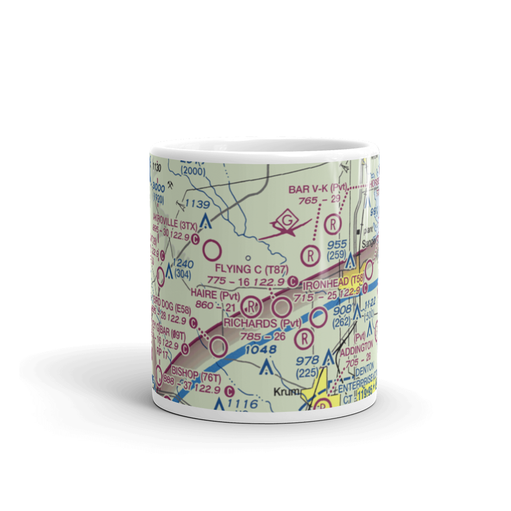 Glass Airport (TS74) VFR Sectional  Mug 