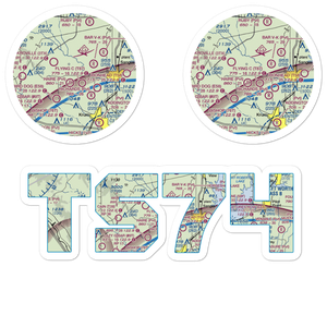 Glass Airport (TS74) VFR Sectional Sticker Pack