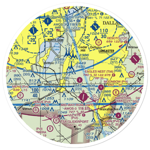 Flying B Ranch Airport (TS71) VFR Sectional Sticker (30 mile)