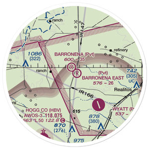 Barronena East Airport (TS69) VFR Sectional Sticker (20 mile)