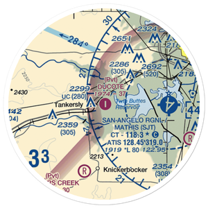 Ducote Airpark (TS65) VFR Sectional Sticker (20 mile)