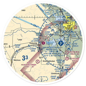 Ducote Airpark (TS65) VFR Sectional Sticker (30 mile)