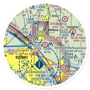 Square Air Airport (TS63) VFR Sectional Sticker (20 mile)