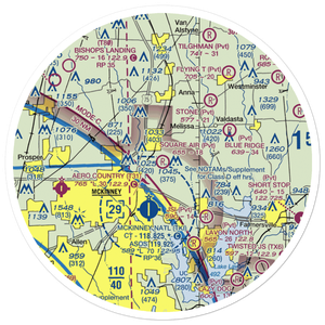 Square Air Airport (TS63) VFR Sectional Sticker (30 mile)