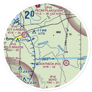 Little 'L' Ranch Airport (TS61) VFR Sectional Sticker (20 mile)