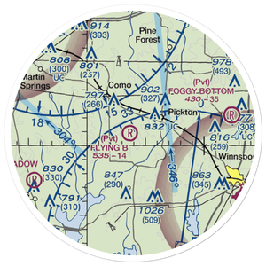 Flying B Airport (TS54) VFR Sectional Sticker (20 mile)