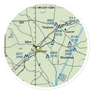 Barton Memorial Airport (TS51) VFR Sectional Sticker (20 mile)