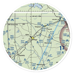 Barton Memorial Airport (TS51) VFR Sectional Sticker (30 mile)