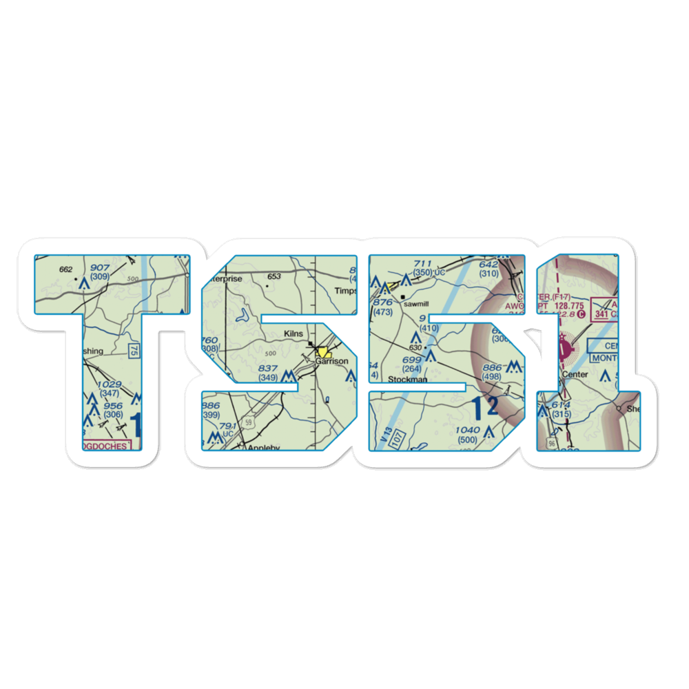 Barton Memorial Airport (TS51) VFR Sectional Sticker 