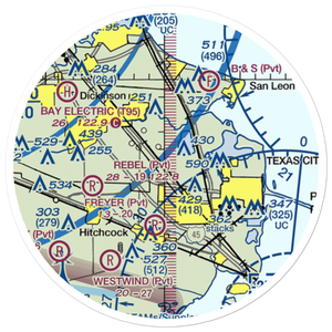 Austinia Airport (TS50) VFR Sectional Sticker (20 mile)