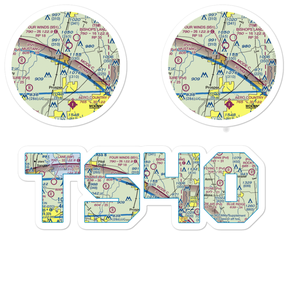 Celina Field (TS40) VFR Sectional Sticker Pack 