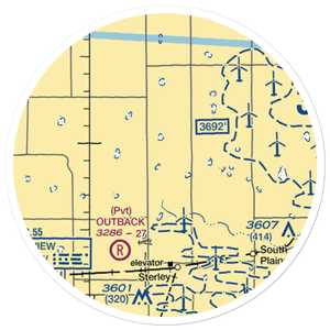 Sherman Airport (TS39) VFR Sectional Sticker (20 mile)