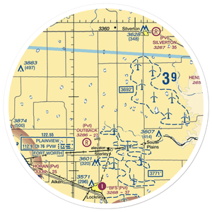Sherman Airport (TS39) VFR Sectional Sticker (30 mile)