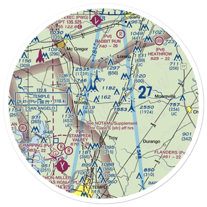 Liberty Hill International Airport (TS29) VFR Sectional Sticker (30 mile)