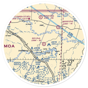 Roy Ranch Airport (TS21) VFR Sectional Sticker (30 mile)