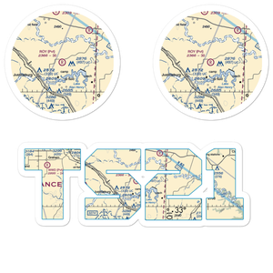 Roy Ranch Airport (TS21) VFR Sectional Sticker Pack