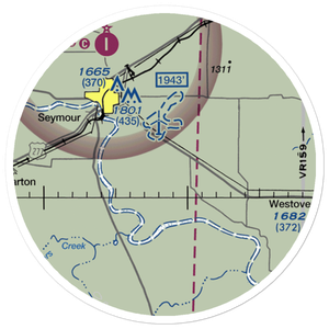 C Lazy T Ranch Airport (TS20) VFR Sectional Sticker (20 mile)