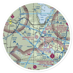 Kingsland Estates Airport (TS18) VFR Sectional Sticker (30 mile)