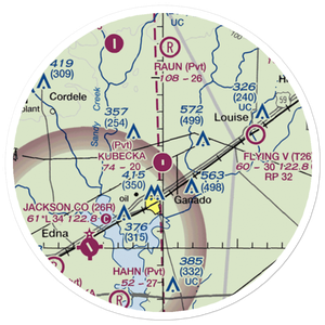 Kubecka Aviation Airport (TS08) VFR Sectional Sticker (20 mile)