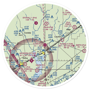 Kubecka Aviation Airport (TS08) VFR Sectional Sticker (30 mile)