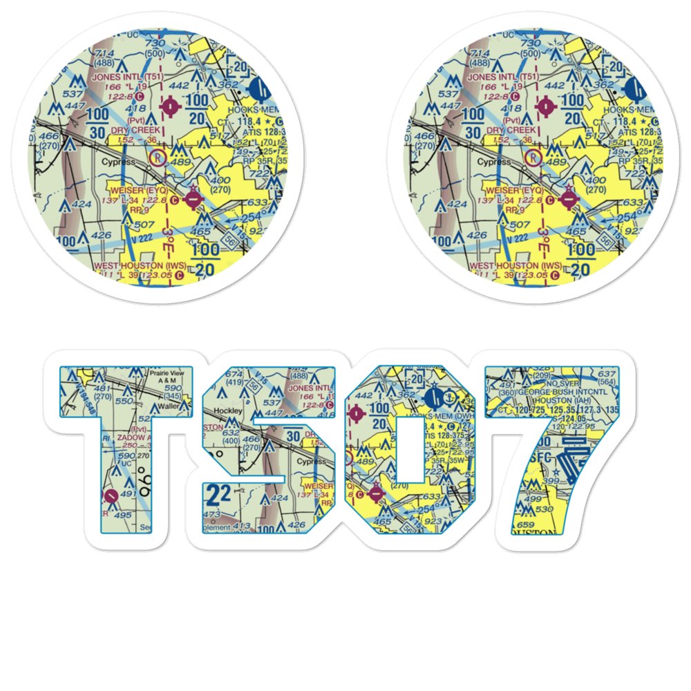 Dry Creek Airport (TS07) VFR Sectional Sticker Pack 