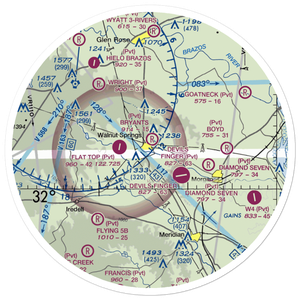 Bryant's Landing Airport (TS03) VFR Sectional Sticker (30 mile)