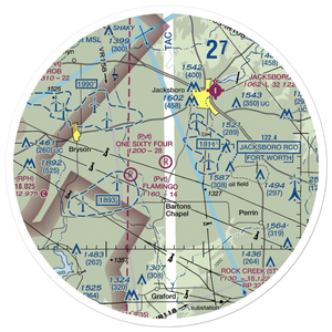 One Sixty Four Place Airport (TS02) VFR Sectional Sticker (30 mile)