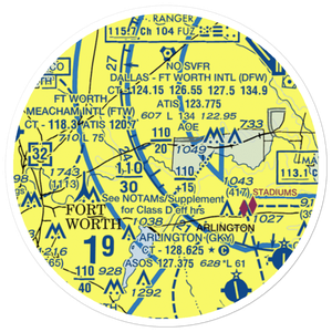 Fuller Airport (TS00) VFR Sectional Sticker (20 mile)